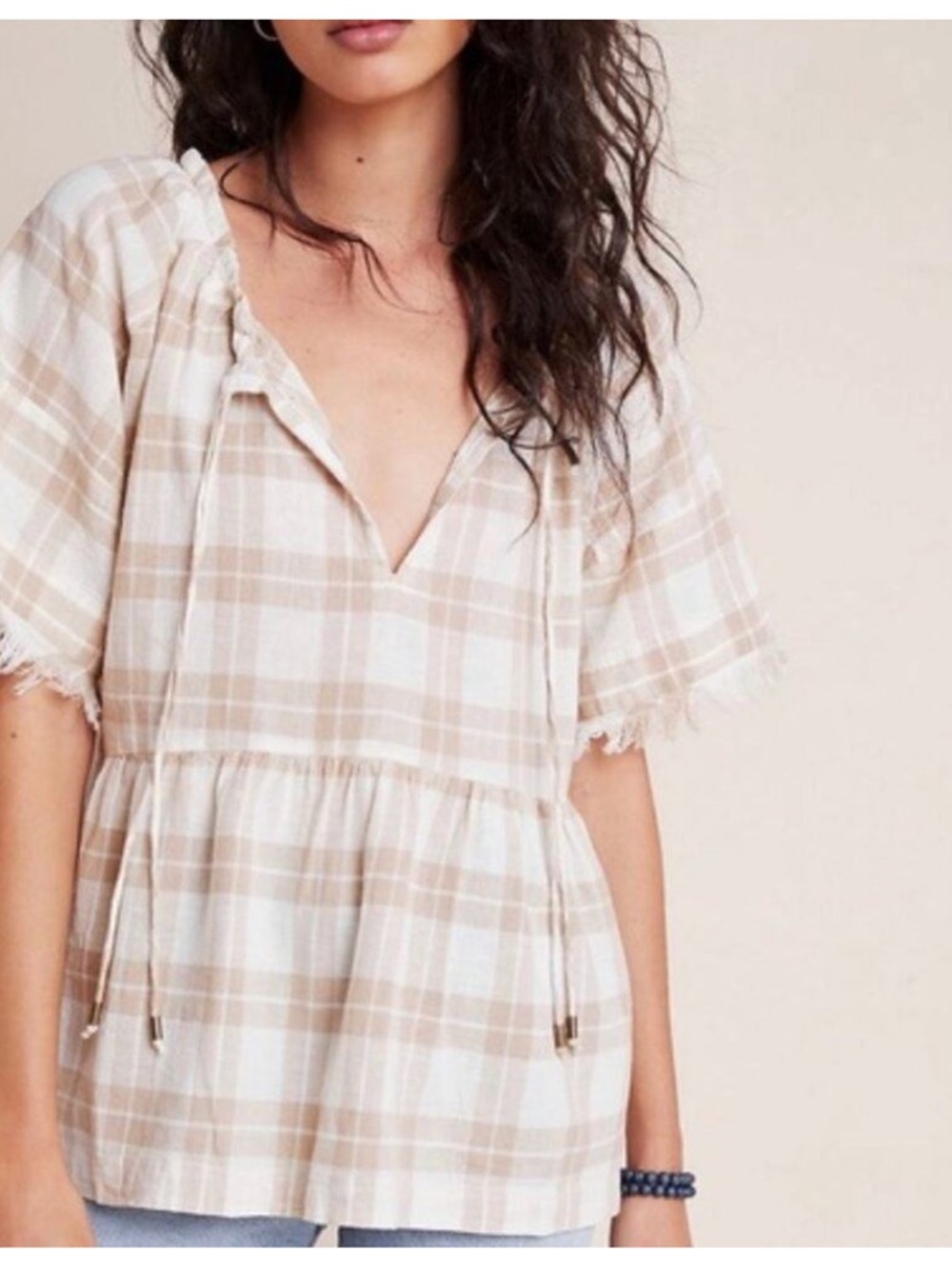 Pilcro by Anthropologie and the Letterpress the Bette Babydoll Blouse